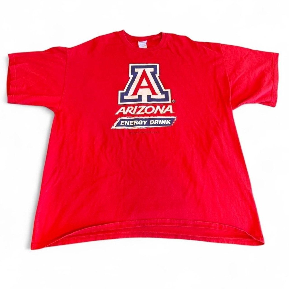 Arizona Energy Drink Graphic T-Shirt Red XXL - Oversized Cotton Tee